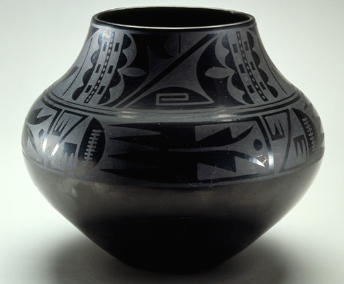 Black on Black Ceramic Vessel