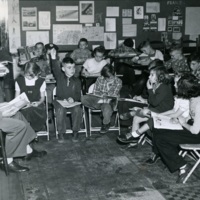 Student teacher in the Campus Elementary School, 1954